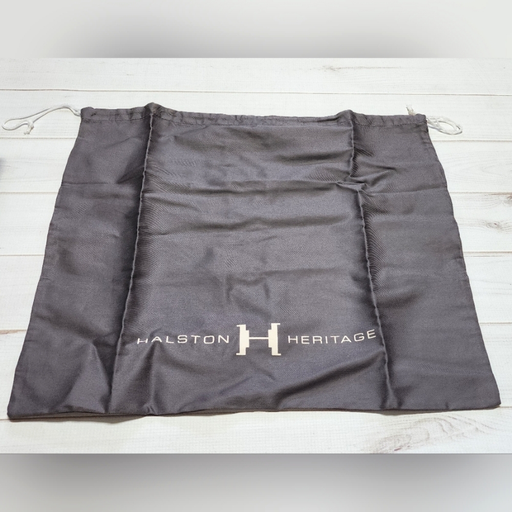 NWT Halston Heritage East West Leather Tote in Black with Dust Bag - Picture 8 of 14